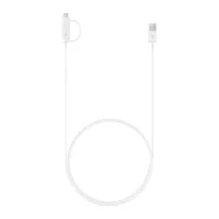 Cablu de încărcare Samsung EP-DG930DWEGRU, USB Type-C x micro-USB/USB Type-A, 1,5m, Alb 2
