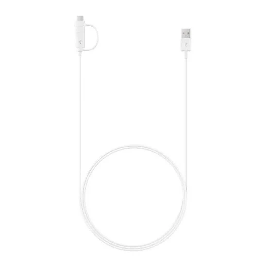 Cablu de încărcare Samsung EP-DG930DWEGRU, USB Type-C x micro-USB/USB Type-A, 1,5m, Alb 2