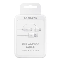 Cablu de încărcare Samsung EP-DG930DWEGRU, USB Type-C x micro-USB/USB Type-A, 1,5m, Alb 3