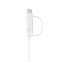 Cablu de încărcare Samsung EP-DG930DWEGRU, USB Type-C x micro-USB/USB Type-A, 1,5m, Alb 4