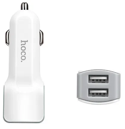 Încărcător auto Hoco Z23 Grand Style Lightning White 5