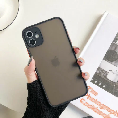 Shockproof armored matte case Black for iPhone 13 Series