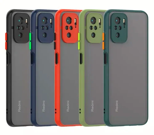 Shockproof armored matte case for Xiaomi Blue