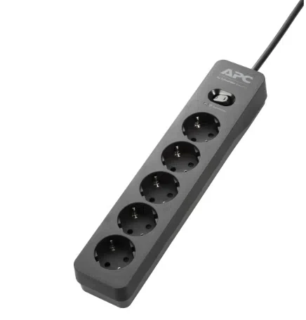 Сетевой фильтр APC Essential SurgeArrest PME5B-RS, 5Розеток, 1,5м, Чёрный