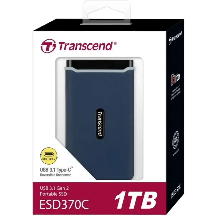SSD portabil extern Transcend ESD370C, 1 TB, Albastru Marin 6