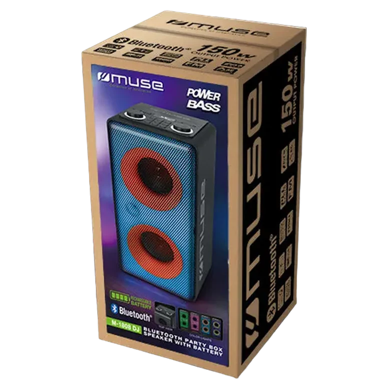 Портативная колонка Muse M-1808 DJ, Чёрный 4