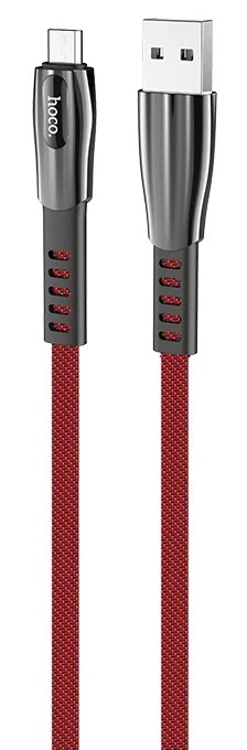Cablu Hoco U70 Splendor Micro, USB-A to Micro-USB, 1.2 m, Roșu 2