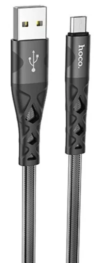 Cablu Hoco U105 Treasure Micro, USB-A to Micro-USB, 1.2 m, Negru 2