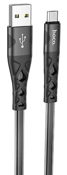 Cablu Hoco U105 Treasure Micro, USB-A to Micro-USB, 1.2 m, Negru 2