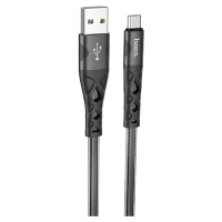 Cablu Hoco U105 Treasure Micro, USB-A to Micro-USB, 1.2 m, Negru