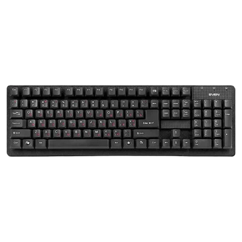 Клавиатура SVEN Standard 301, Проводное, Чёрный