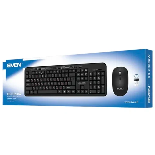 Клавиатура и Мышь Sven KB-C3200W, Черный