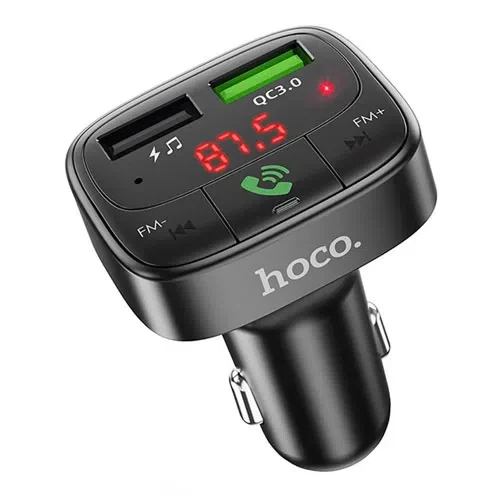 HOCO E67 Fighter QC3.0 car BT FM transmitter Black