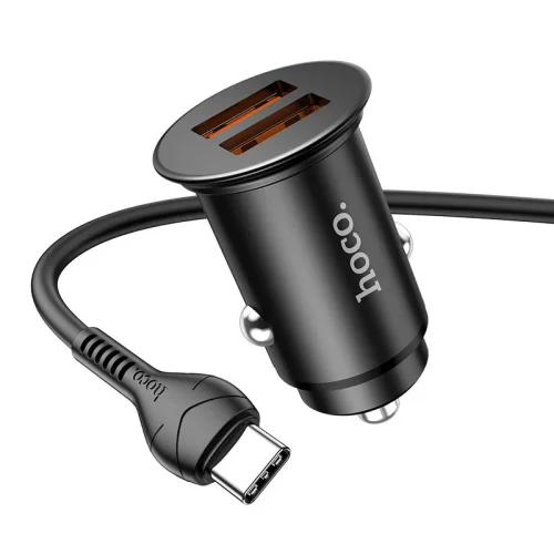 HOCO NZ1 Developer 36W dual port QC3.0 car charger Black