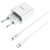 Incarcator HOCO C76A Plus Type-C to Lightning White