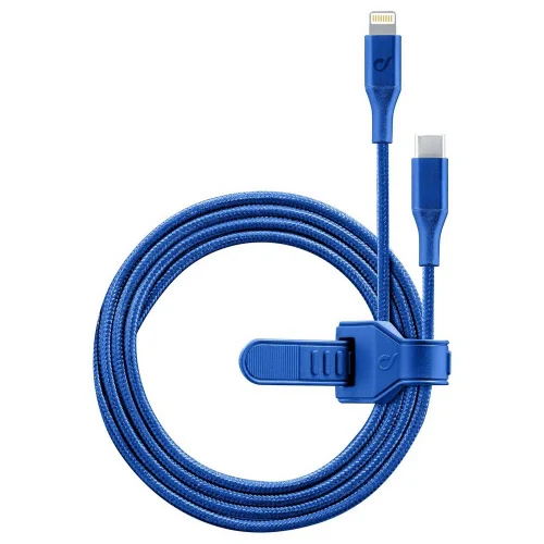 Кабель для зарядки и синхронизации Cellularline Satellite MFI, Lightning/Type-C, 1м, Синий