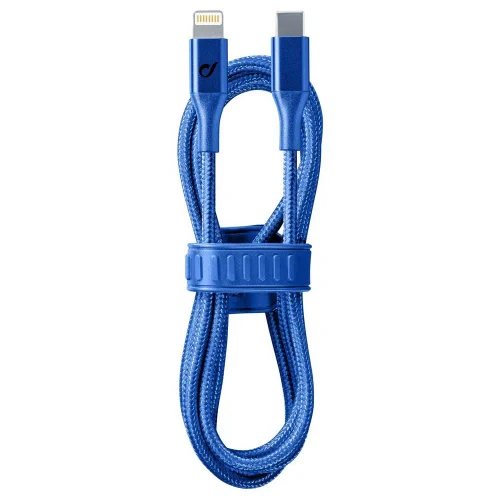Кабель для зарядки и синхронизации Cellularline Satellite MFI, Lightning/Type-C, 1м, Синий