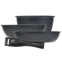 Набор посуды Polaris EasyKeep-4DG, 1,7л, Чёрный