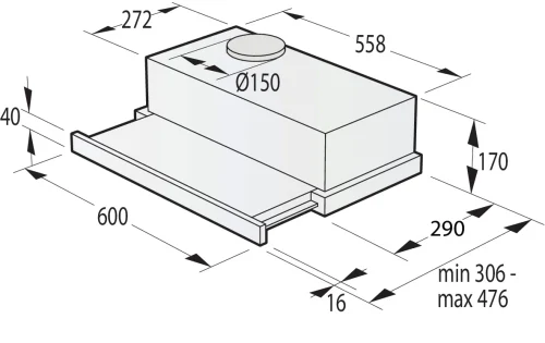 Вытяжка Gorenje TH60E3W, Белый