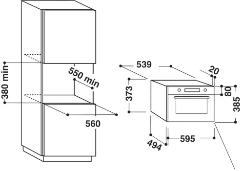 Встраиваемая микроволновая печь Whirlpool AMW 730 WH