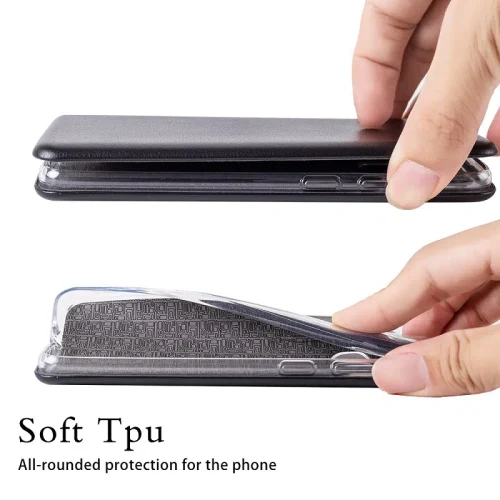 Flip case Smooth/plain leather for Xiaomi Red