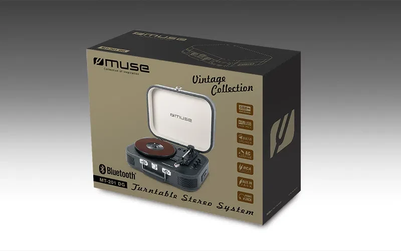 Sistem audio MUSE MT-201 GLD, Negru 2