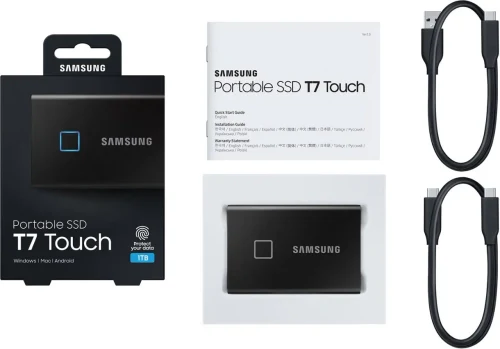 Внешний SSD Samsung T7 Touch 1Tb Black (MU-PC1T0K/WW)