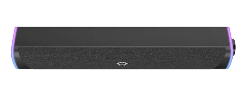 Trust Gaming GXT 620 AXON, RGB gaming soundbar with rainbow wave lighting and easy-to-reach volume control, 12W, USB power/3.5mm jack 140cm, Black