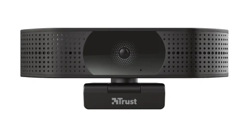 Trust Teza 4K Ultra HD Webcam, Advanced 4K Ultra HD webcam with a 74° field of view and two integrated microphones,Mounting type: clip, tripod, 2m