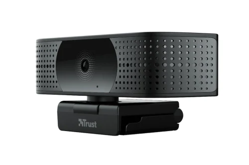 Trust Teza 4K Ultra HD Webcam, Advanced 4K Ultra HD webcam with a 74° field of view and two integrated microphones,Mounting type: clip, tripod, 2m