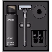 Set pentru ras 3 in 1 Lemon Razor, Negru