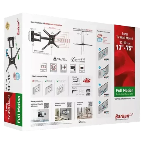 Кронштейн для телевизора BARKAN BM443, Черный