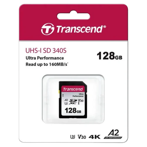 Карта памяти Transcend SDC340S, 128 ГБ, Black