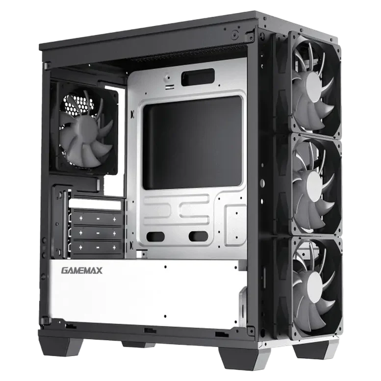 Case mATX GAMEMAX Aero Mini ECO, w/o PSU, 4x120mm, Front Mesh, TG, USB 3.0, Black 5