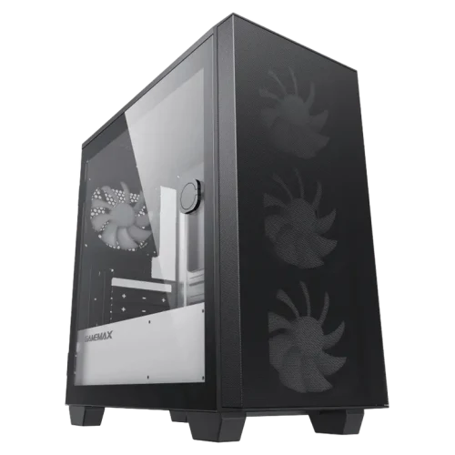 Case mATX GAMEMAX Aero Mini ECO, w/o PSU, 4x120mm, Front Mesh, TG, USB 3.0, Black