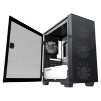 Case mATX GAMEMAX Aero Mini ECO, w/o PSU, 4x120mm, Front Mesh, TG, USB 3.0, Black 3