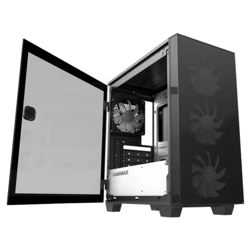 Case mATX GAMEMAX Aero Mini ECO, w/o PSU, 4x120mm, Front Mesh, TG, USB 3.0, Black