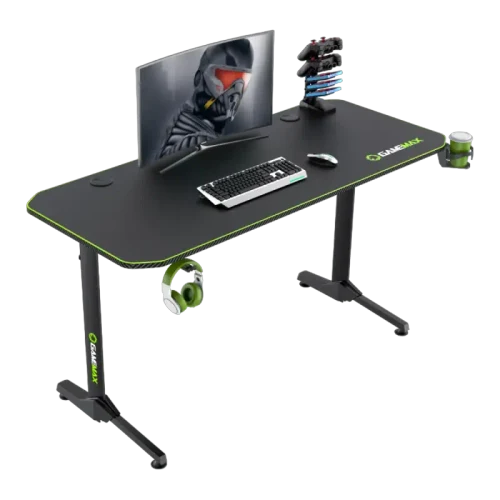 Birou Gaming Gamemax D140-Carbon, Negru
