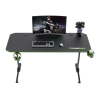 Birou Gaming Gamemax D140-Carbon, Negru 5