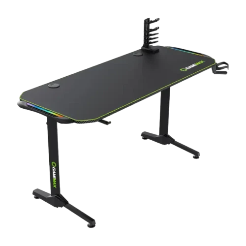 Birou Gaming Gamemax D140-Carbon RGB, Negru