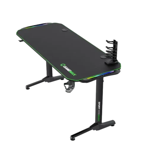 Birou Gaming Gamemax D140-Carbon RGB, Negru