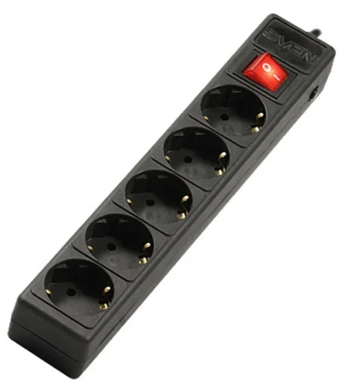 Сетевой фильтр Sven Optima Base 5m 5s Black