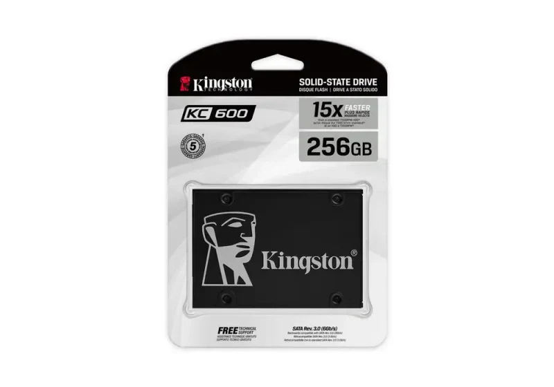 Накопитель SSD Kingston KC600, 256 Гб, SKC600/256G 4
