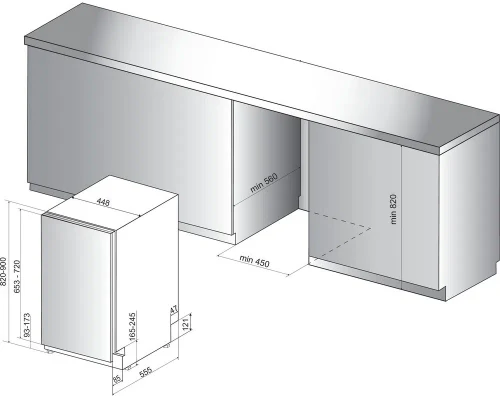 Maşină de spălat vase încorporabilă Indesit DSIE 2B10