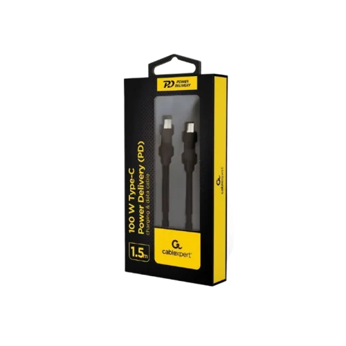 Кабель Cablexpert CC-USB2-CMCM100-1.5M, USB-C to USB-C, 1.5 м, Черный