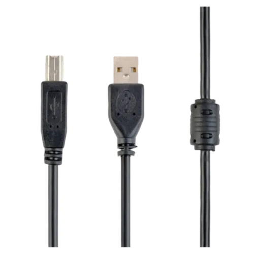 Cable USB, AM/BM,   1.5 m,  Retail pack, Cablexpert, Black, CCFB-USB2-AMBM-1.5M