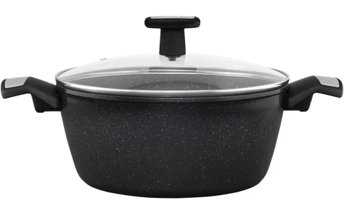Кастрюля Polaris Monolit-24C, 4л, 24см, Чёрный