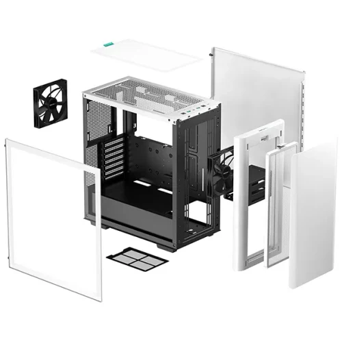 Case ATX Deepcool CK500, w/o PSU, 2x140mm fans,TG, GPU Holder, Dust Filter, 1xTypeC, 2xUSB3.0, White