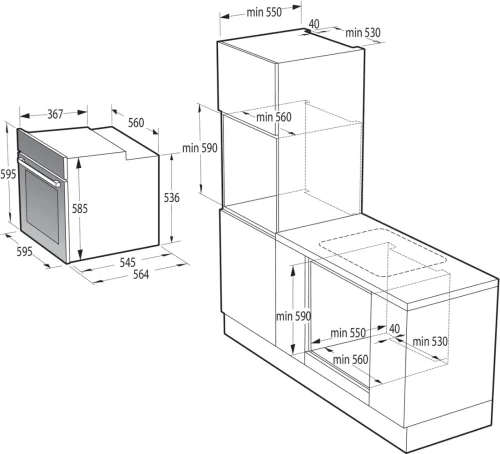 Электрический духовой шкаф Gorenje BOS6737E06FBG, Черный