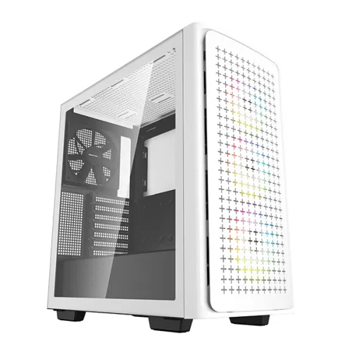 Case ATX Deepcool CK560, w/o PSU,3x120mm ARGB & 1x140mm fans,TG, GPU Holder,1xTypeC, 2xUSB3.0, White